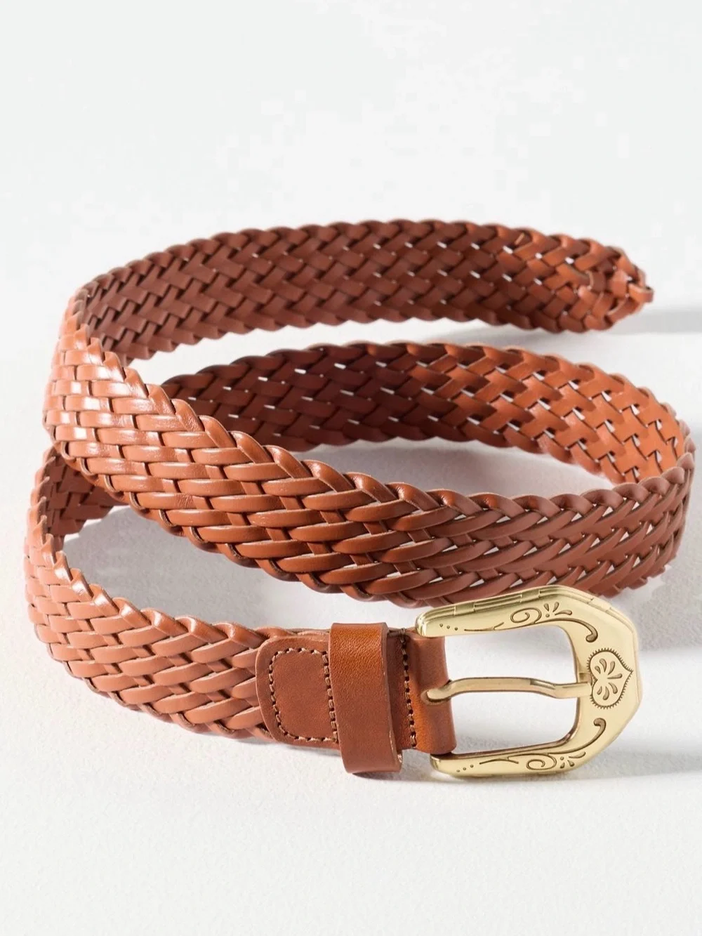 Anthropologie Western Buckle Woven Belt